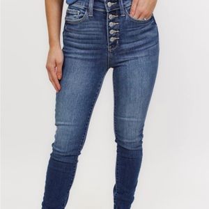 Judy Blue Diana Hi Rise Button Fly Skinny